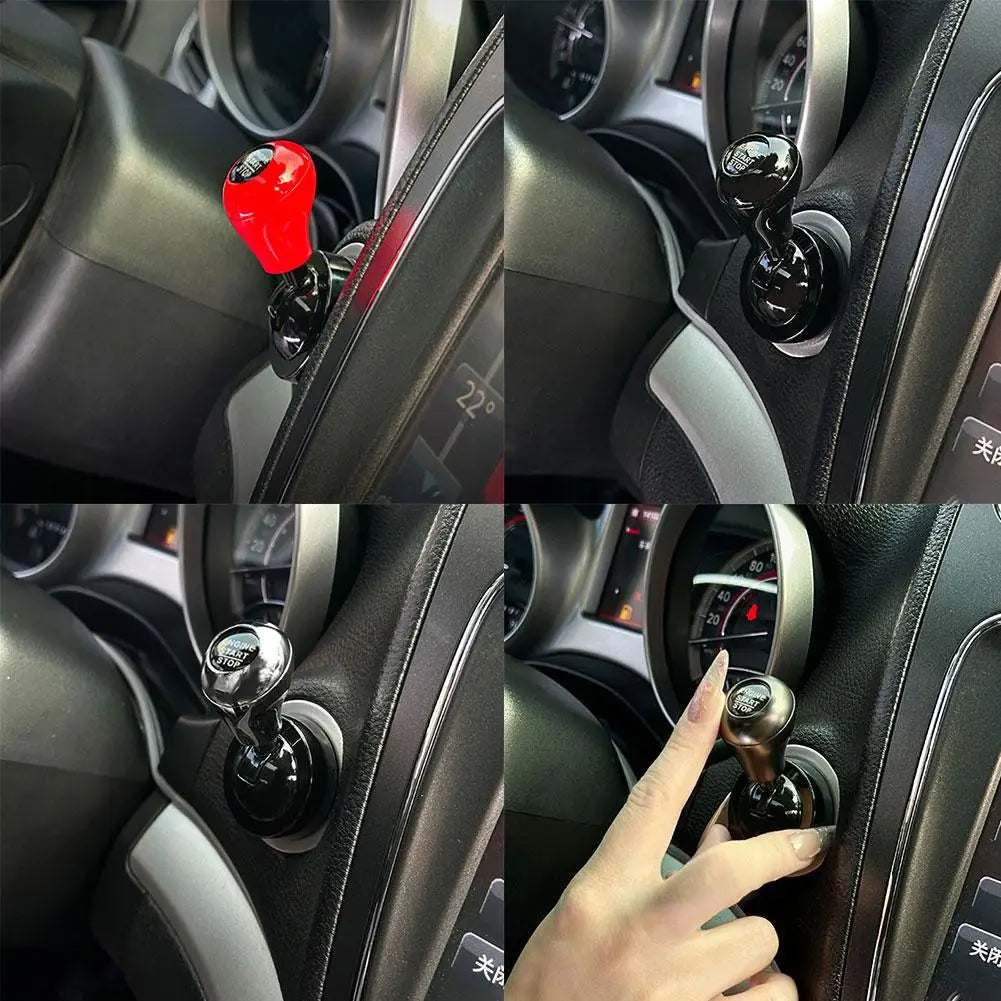 Car Start Button with Push-to-Start Rocker Lever Automotive One-Touch Button Rocker Car Engine Push Start Stop Lever Car Acces