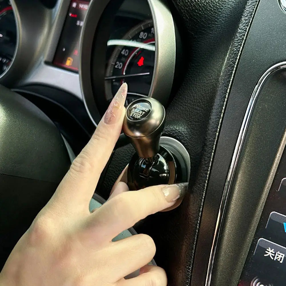 Car Start Button with Push-to-Start Rocker Lever Automotive One-Touch Button Rocker Car Engine Push Start Stop Lever Car Acces