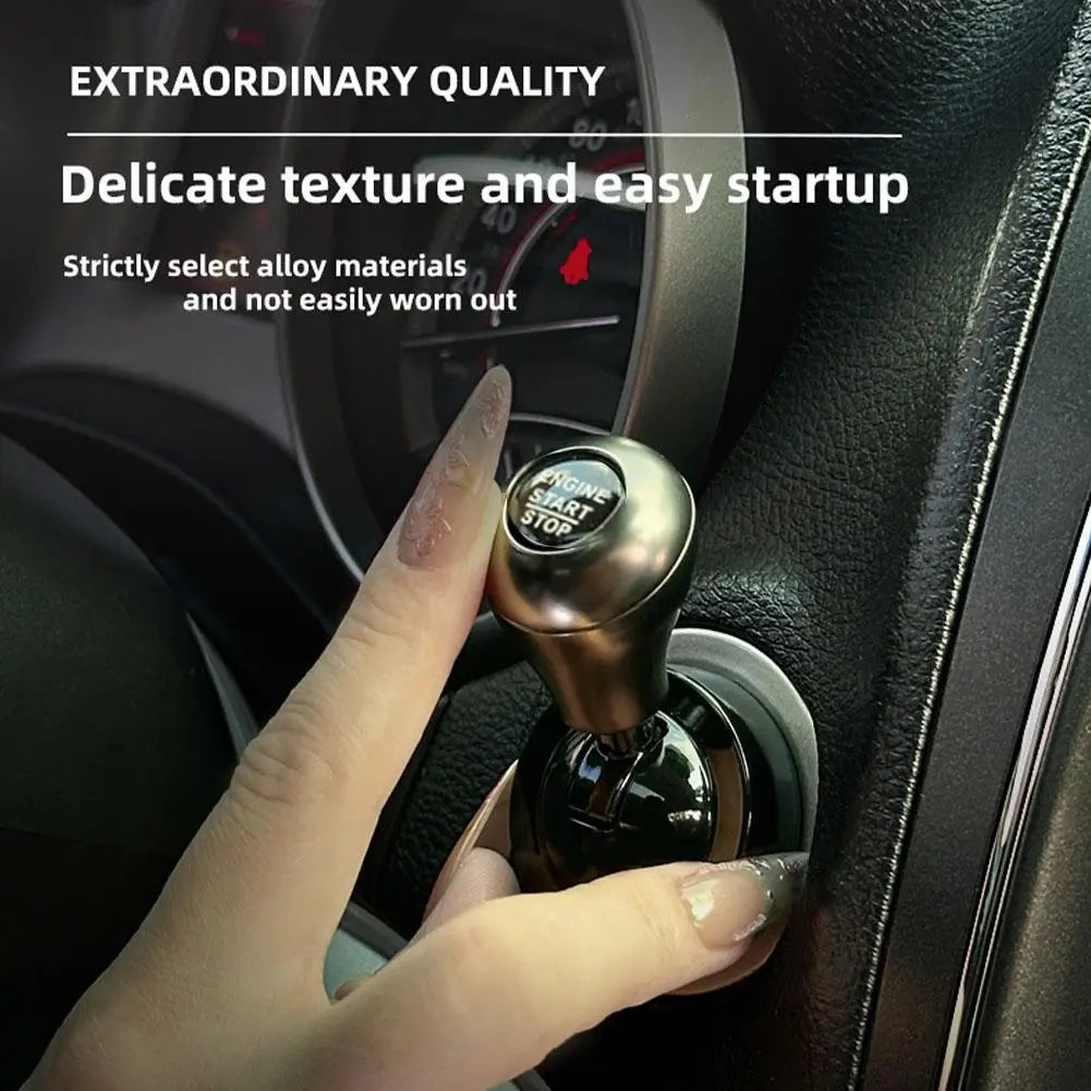 Car Start Button with Push-to-Start Rocker Lever Automotive One-Touch Button Rocker Car Engine Push Start Stop Lever Car Acces