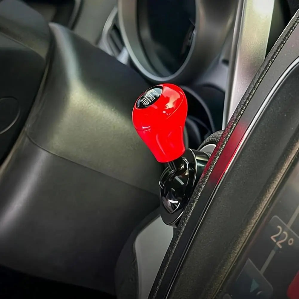 Car Start Button with Push-to-Start Rocker Lever Automotive One-Touch Button Rocker Car Engine Push Start Stop Lever Car Acces