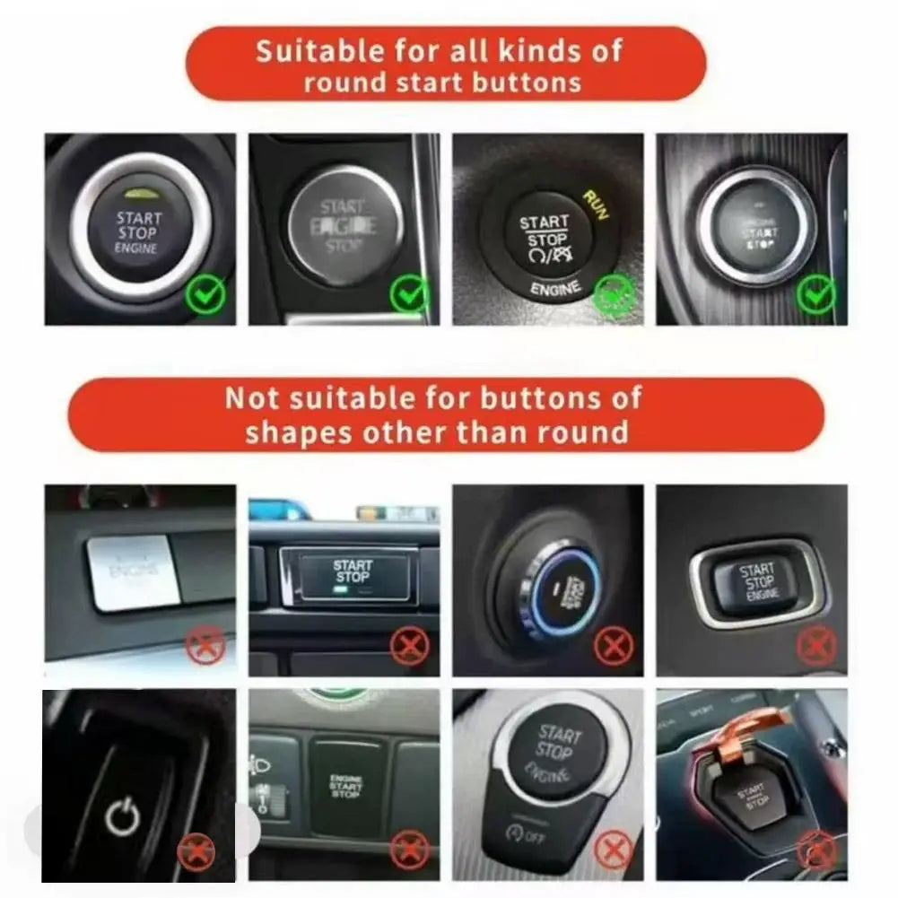 Car Start Button with Push-to-Start Rocker Lever Automotive One-Touch Button Rocker Car Engine Push Start Stop Lever Car Acces