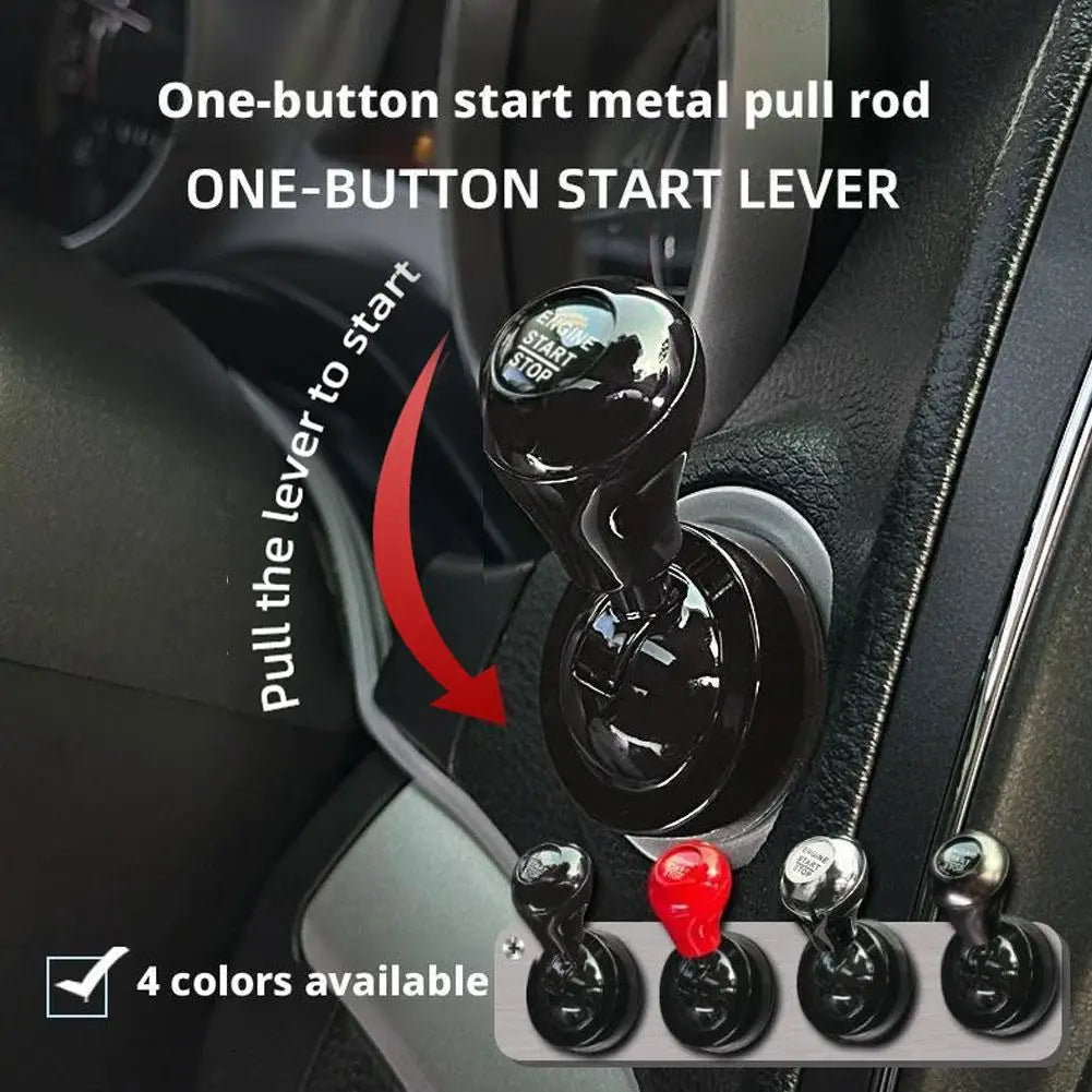 Car Start Button with Push-to-Start Rocker Lever Automotive One-Touch Button Rocker Car Engine Push Start Stop Lever Car Acces