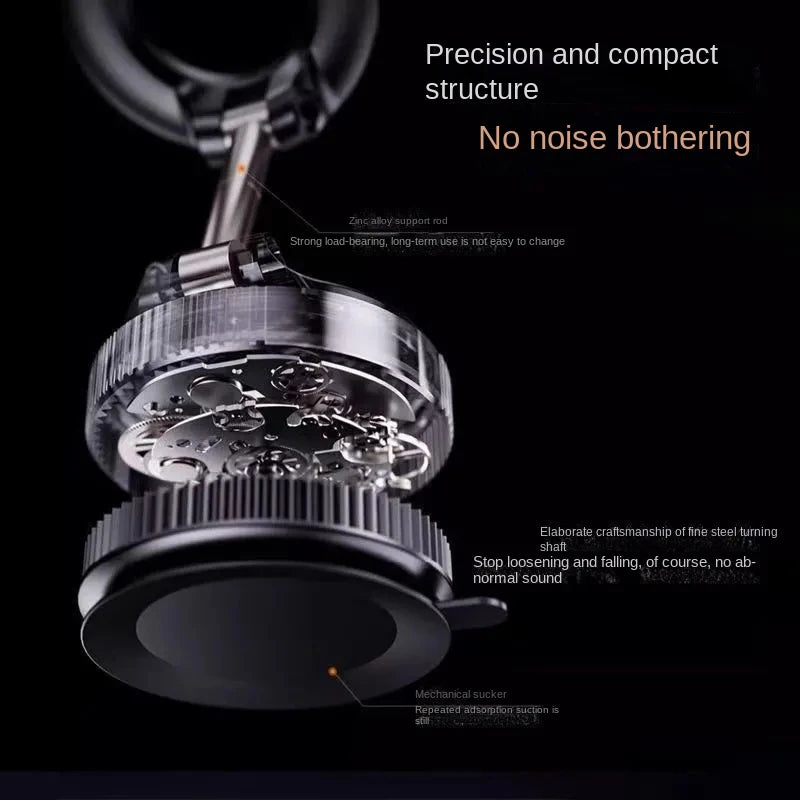 Car phone holder with vacuum adsorption and magnetic suction, new 2025 model, for in-car navigation.